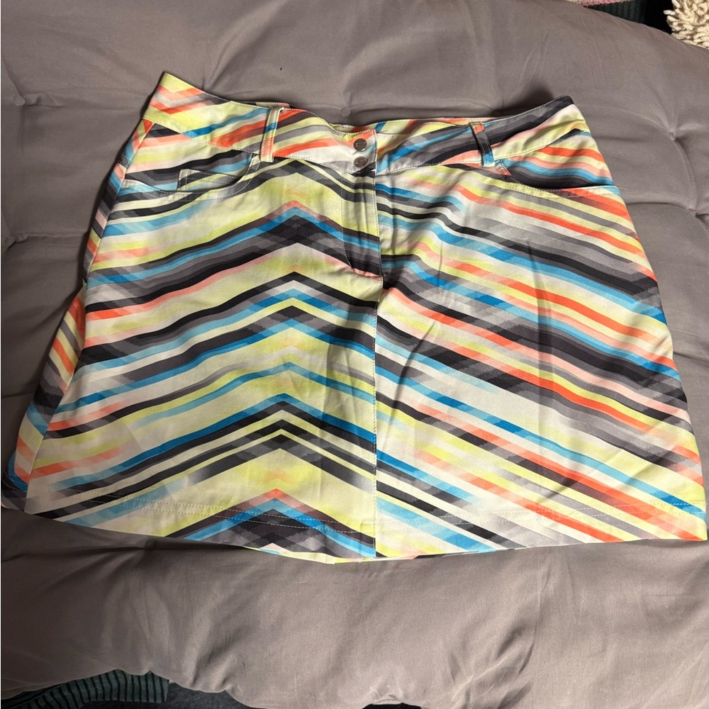 Slazenger Vibrant Multi-Striped Mini Skirt